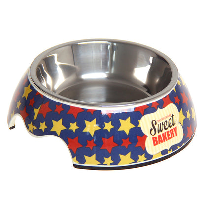 Cuenco para Mascotas de Acero Inoxidable Antideslizante de Doble Uso