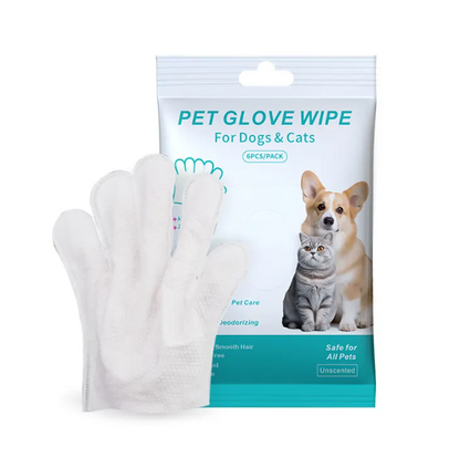 Guantes y Toallitas para Limpieza de Mascotas