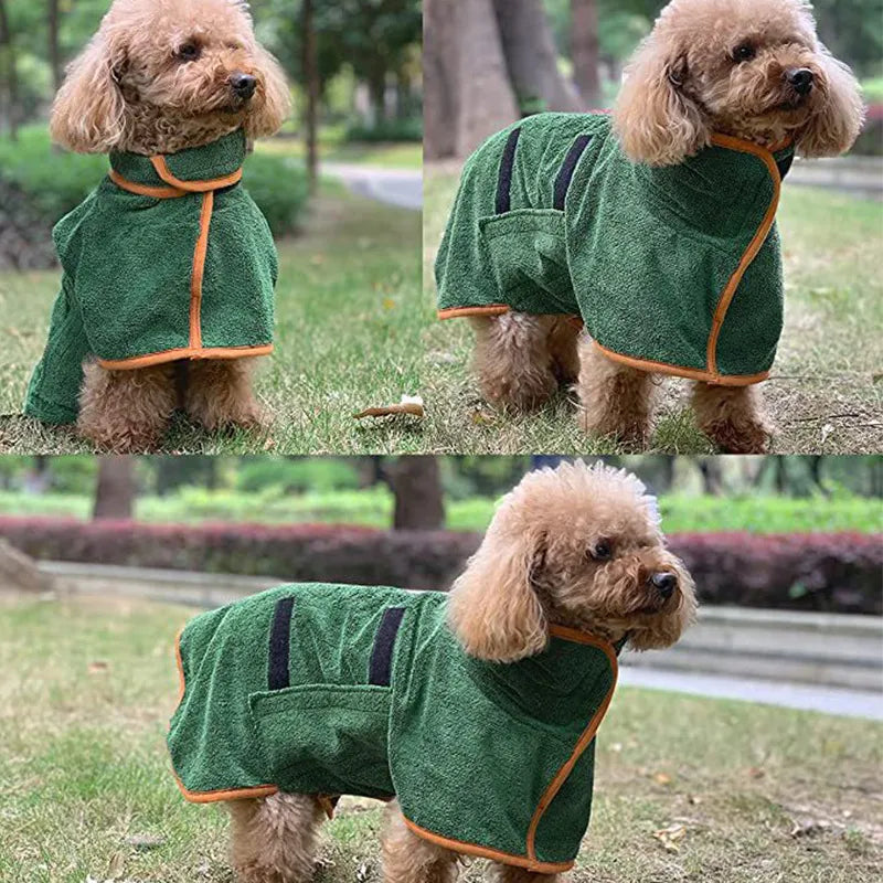 Bata de Baño Secado Rápido para Mascotas
