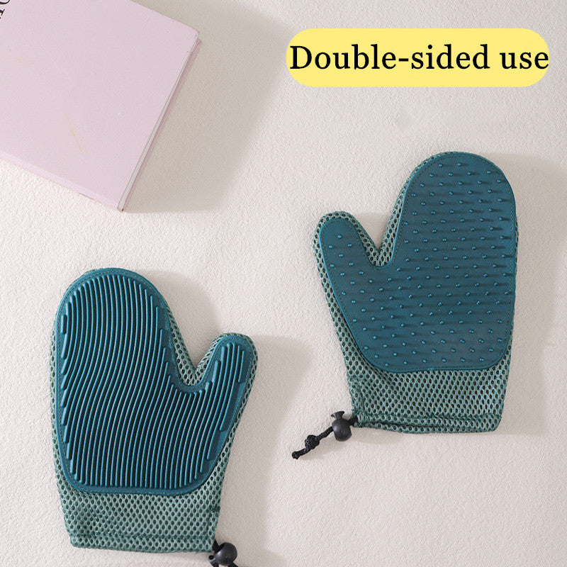 Guantes de Masaje de Silicona y Cepillos para Eliminación de Pelo de Mascotas