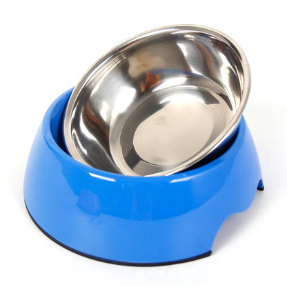 Cuenco para Mascotas de Acero Inoxidable Antideslizante de Doble Uso